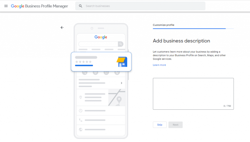Business Profile - Description