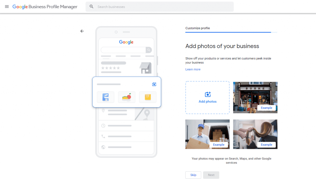 Business Profile - Adding Photos
