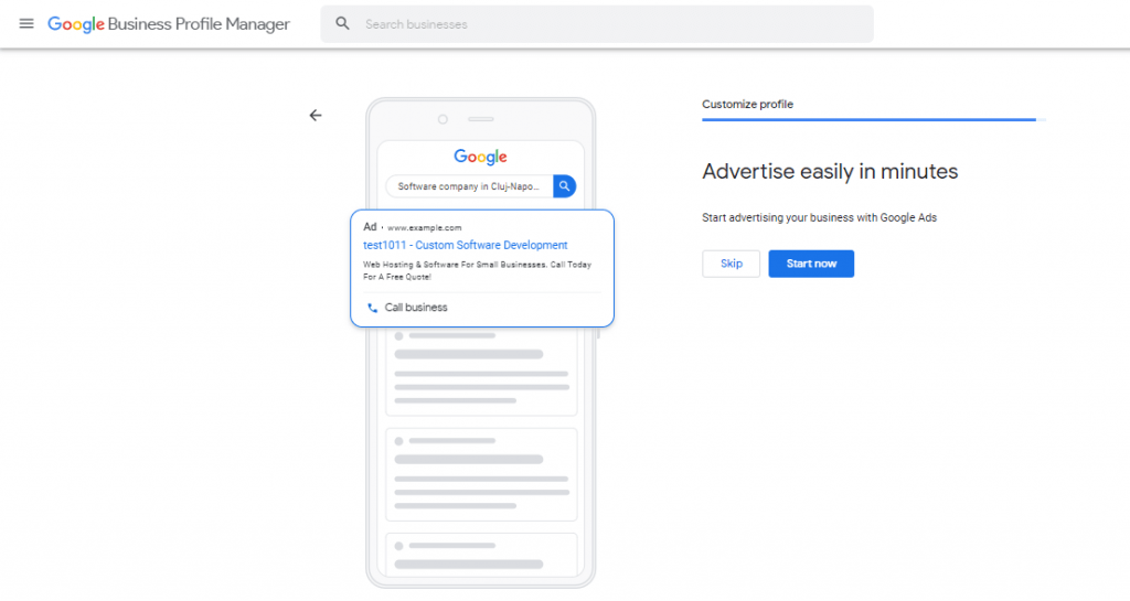 Business Profile - Advertising
