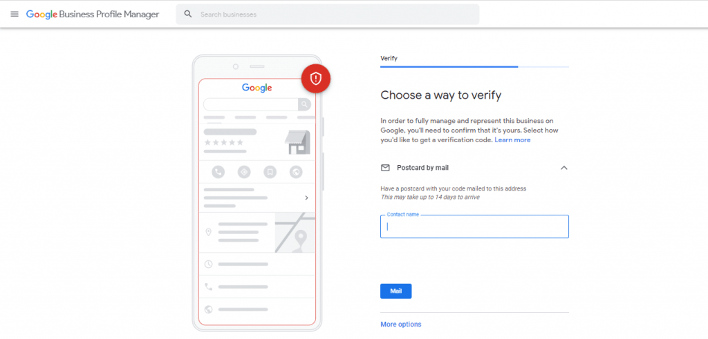 Business Profile - Verify Your Profile