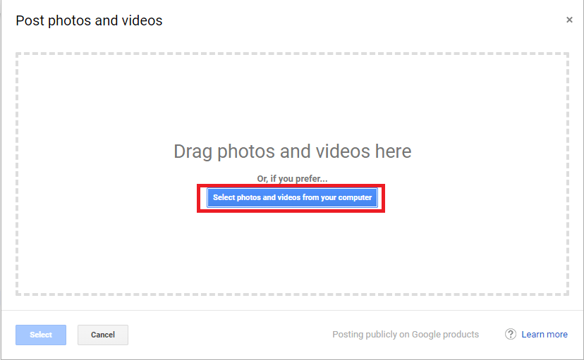 Photos and Videos Section - Google My Business