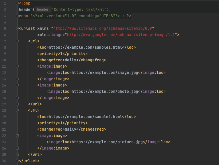 Dynamic XML Sitemaps in PHP