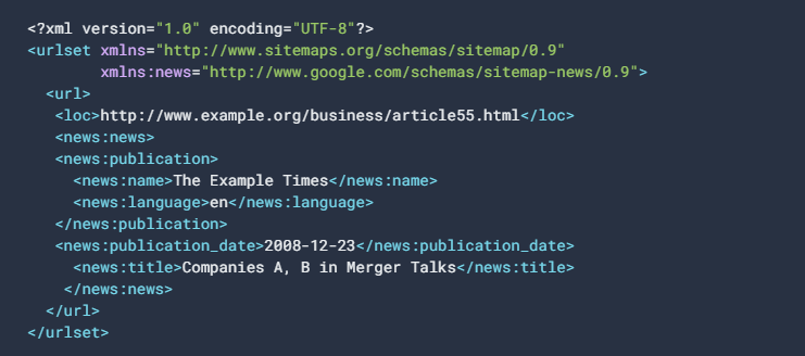 News Sitemap